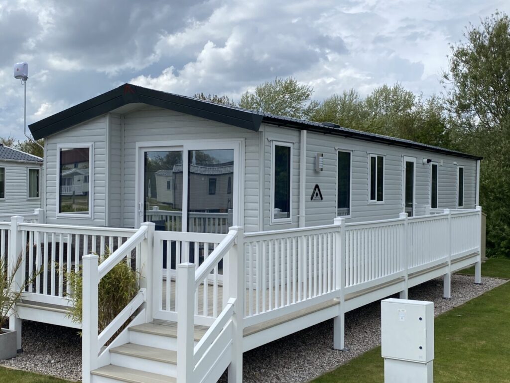 Window tinting on a static caravan