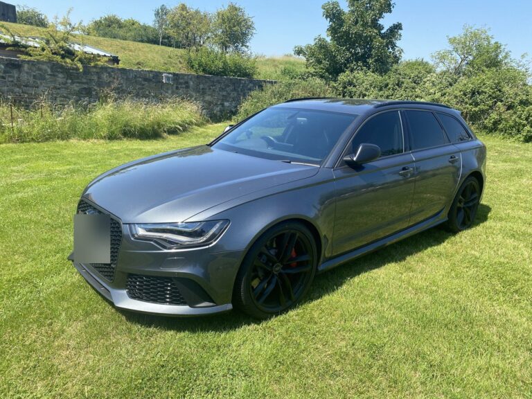Grey Audi estate with tinted windows — Window Tinting UK installation